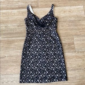 White House Black Market Black & Nude Lace Dress